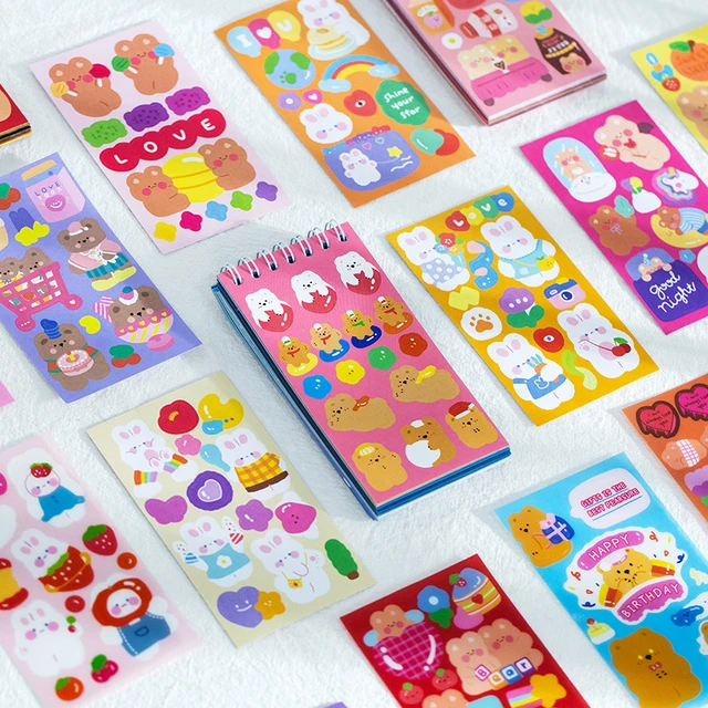 50pcs Kawaii Stickers Coil Sticker Book DIY Material Sticker Cute Planner  Stickers Korean Stationery - AliExpress