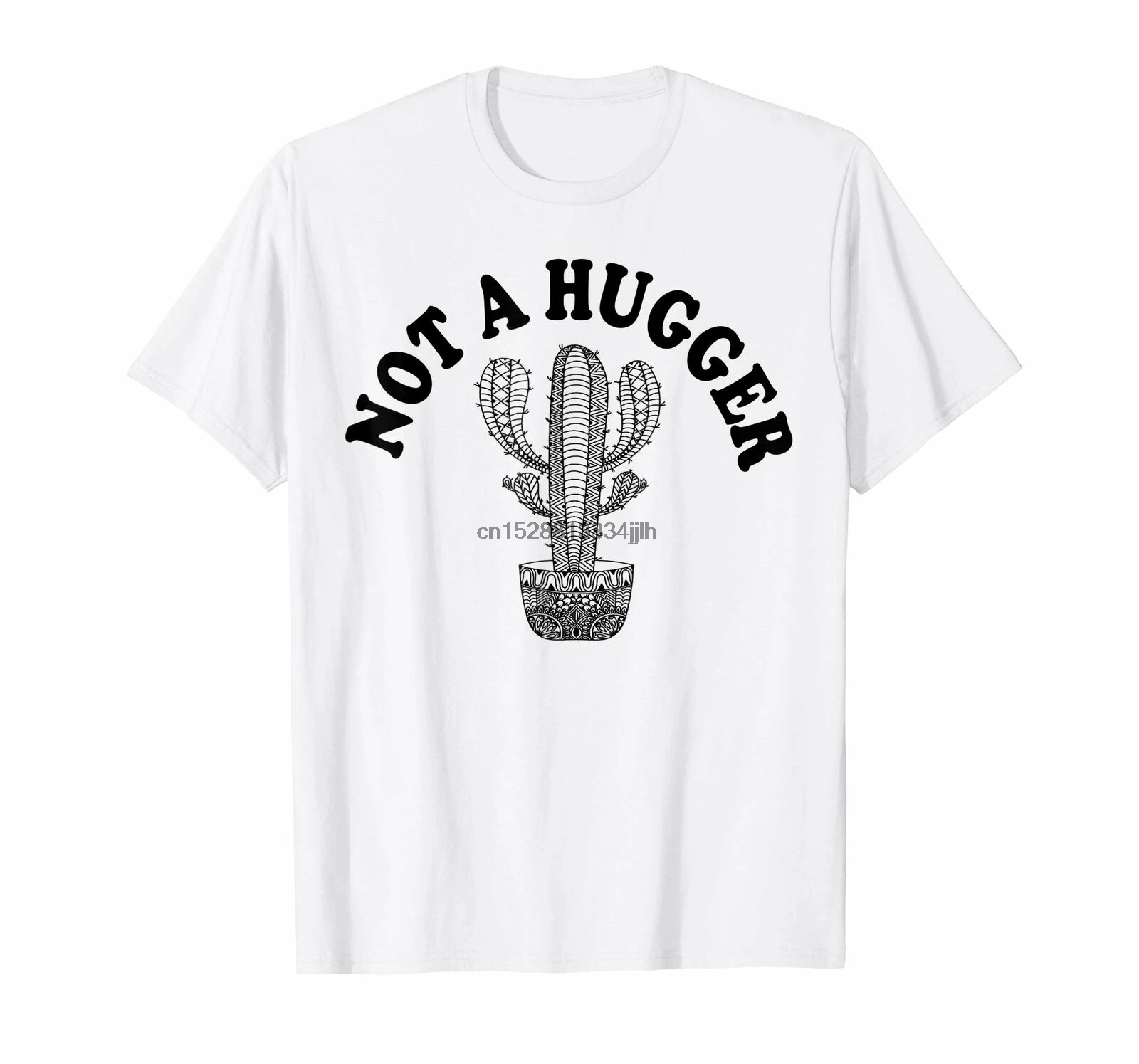 Не Hugger кактус сильный милый забавный белый футболка S-3XL | Мужская одежда