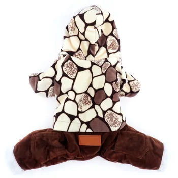 

Pet Autumn Winter Coats Warm Thickened Fleece Jumpsuits Cotton Hoodies For Puppy Leopard Print Jacket For Chihuahua 1