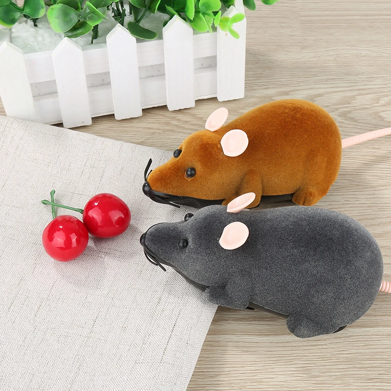 Plush Mouse Mechanical Motion Rat Wireless Remote Electronic Rat Kitten Novelty Funny Pet Supplies Pets Gift Cat Toys Cat Puppyt