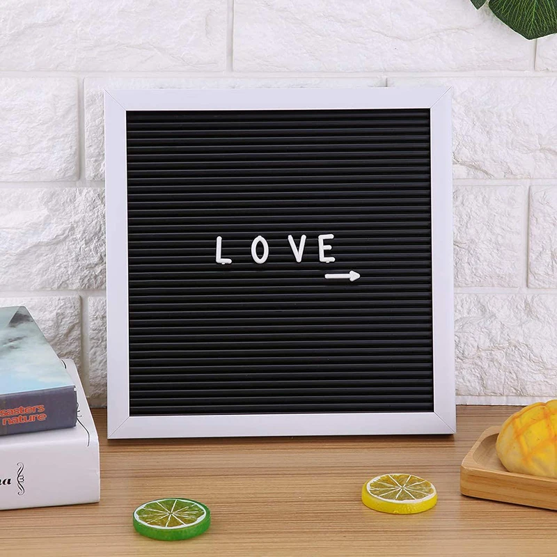 10x10 Inch Upgrade Felt Letter Board Russian Alphabet Board Letter PP Frame Changeable Symbols Sign Message Board Birthday Gift