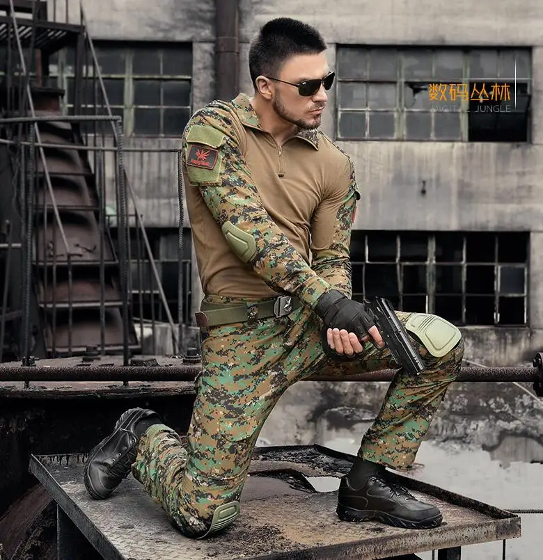 Унисекс, камуфляжная форма Frogman, военная, боевая, камуфляжная одежда, для охоты, стрельбы, CS Ghillie, костюм