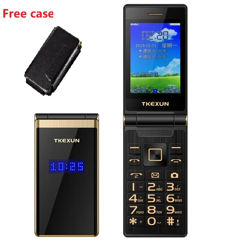 TKEXUN Flip Touch HandwritingScreen 3.0" Display Telephone Speed DialSOS Metal Body Senior Not Smart Mobile Cell Phone infinix new phone infinix