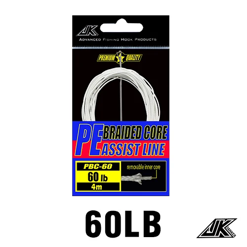 JK Braided Core PE Assist Line 100 200 250 300 400 LB Japanese Imports PE Line For Assist Hook Sea Braided Fishing Line Leader 60LB-4M