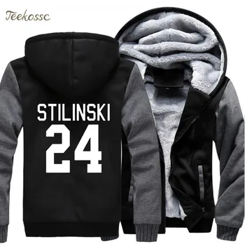 

Wolf Stilinski 24 Men Sweatshirt 2018 New Winter Warm Thick Fleece Zip Up Hooded Hoodies TV Show Jacket Coat Sportwear Male 5XL