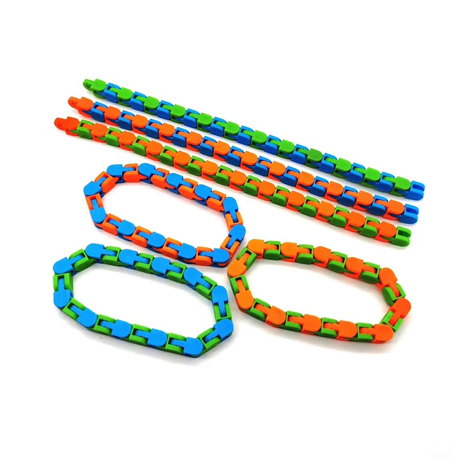 Juguete sensorial clásico para niños, juguete sensorial de descompresión Multicolor, botón y clic, puzle de serpiente para el autismo, 1 ud., # Y5