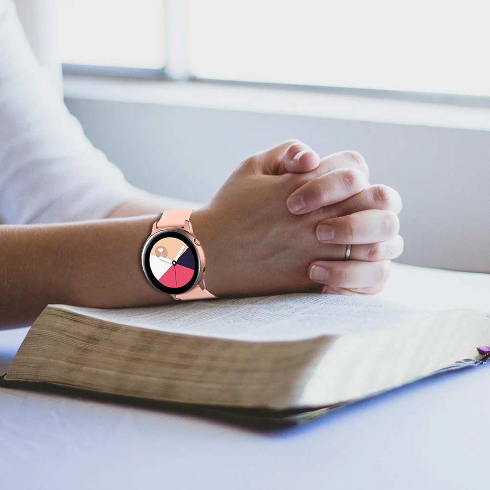 Ремешок силиконовый для смарт часов Galaxy watch active 2 спортивный сменный Браслет Samsung