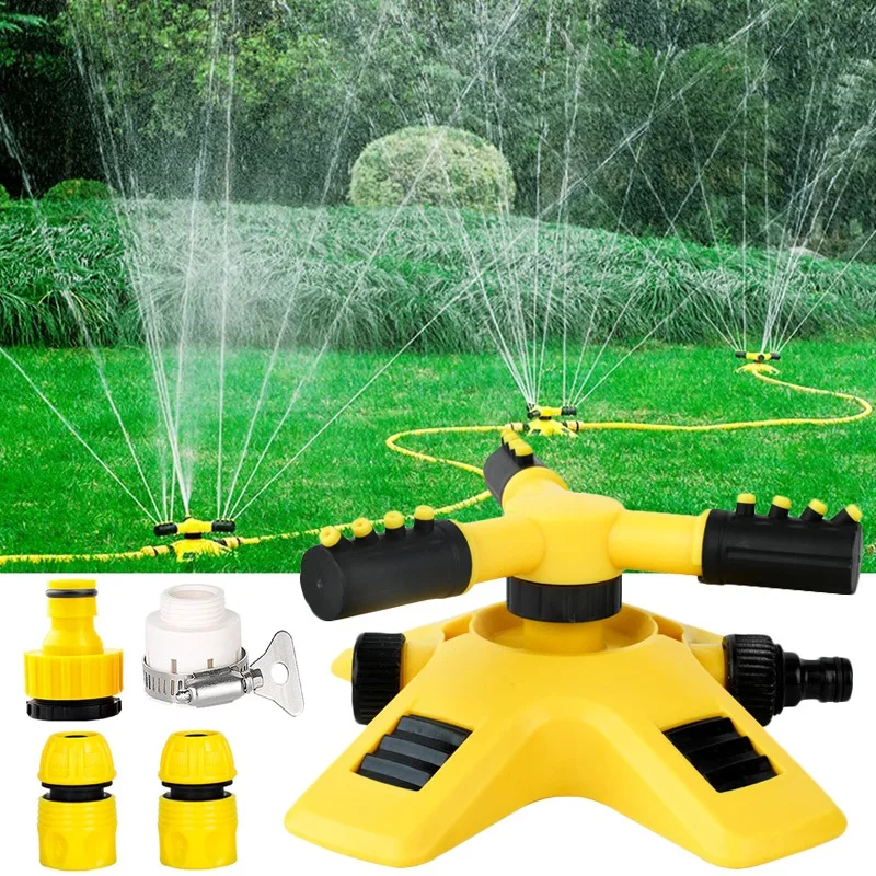 Garden Lawn Sprinkler 360 Degree Automatic Rotating Yard Large Area Coverage Water Irrigation Sprayer | Дом и сад