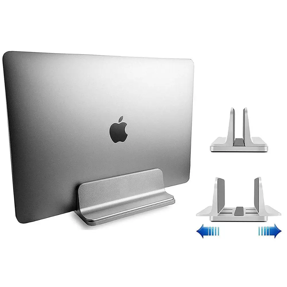 Вертикальная подставка для ноутбука док-станция для Macbook Air Pro 13 15 настольная алюминиевая подставка с регулируемой шириной для поверхности Chromebook Dock