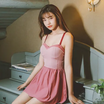 

May Plus Size Female Beach Surfing Swimsuits For Women Swimwear Lady Peach Swimsuit 2020 New Korea Block Little Girl Push Up