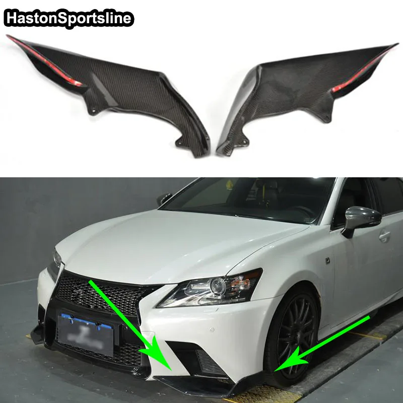 Передний бампер из углеродного волокна передний клапан для Lexus GS F Sport 2012 ~