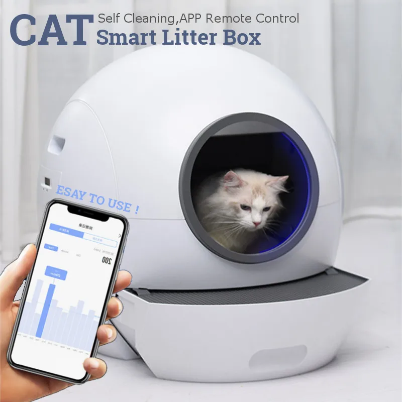 Els Bac A Sable Autonettoyant Automatique Pour Chat Bac A Litiere Intelligent Avec Telecommande Via Application Wi Fi Bacs A Litiere Aliexpress