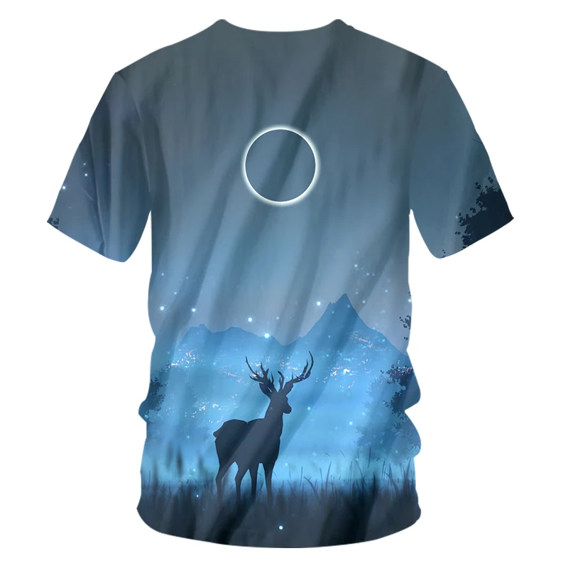 Tanio IFPD ue/usa rozmiar zwierząt Deer koszula miejsca 3D, dekolt sklep