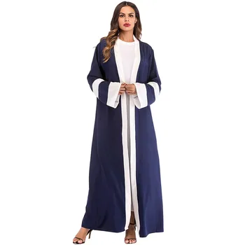 

Stripe Muslim Dress Women Dubai Abaya long Robes Long Sleeve Cardigan Kaftan Elegant Design Maxi Dresses Clothes plus size 10.29
