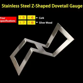 

Stainless Steel Woodworking Tool Z Type Universal Dovetail 1:7-1:8 Template Steel Dovetail Marker Stainless 1:5-1:6 Gauge S V8Z7
