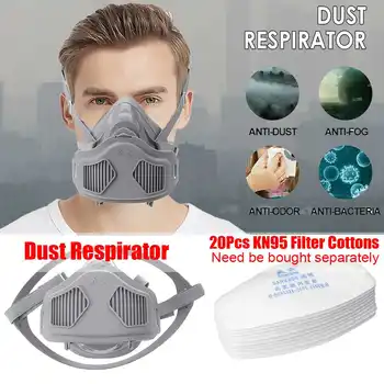 

9003 Half Face Dust Mask Gas Respiratory Dust-proof with Filters Cotton Protective Industrial Anti PM2.5 For Carpenter Polishing