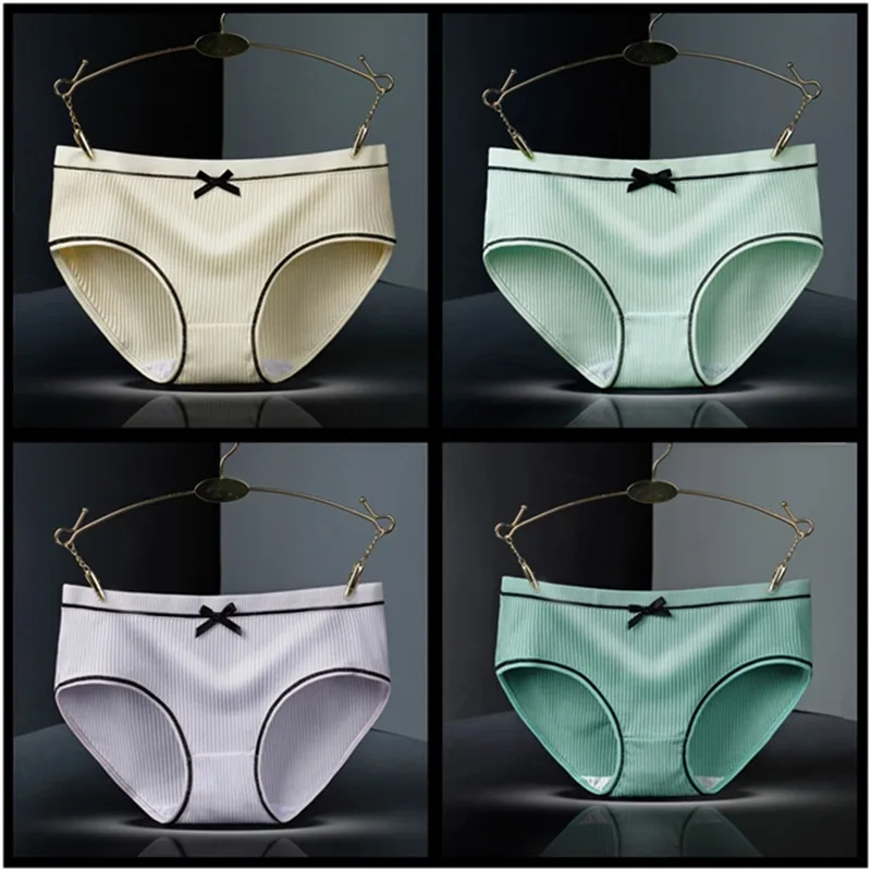 4 шт./компл трусики для девочек хлопковое трусы милое бантом нижнее 12 24 лет белье