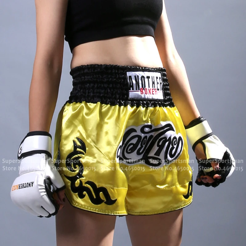 Кикбоксинг для мужчин и женщин MMa Muay Thai шорты мальчиков девочек кикбоксинга