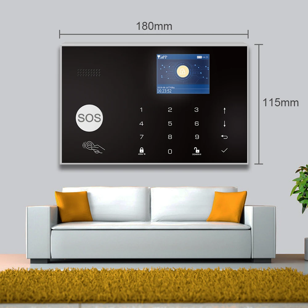 Смарт-сигнализация Tuya GSM Беспроводная 433 МГц wifi 3g& 4G SMS домашняя охранная сигнализация для отеля 3g система сигнализации управление приложением