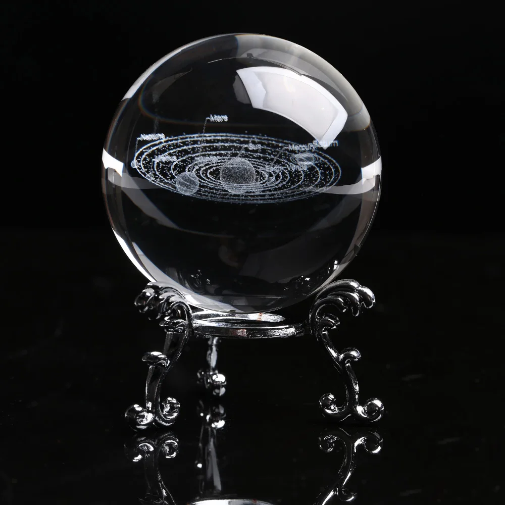 Кварцевый шар Стекло шарик ручной работы домашний декор лазерной гравировкой 3/4/5