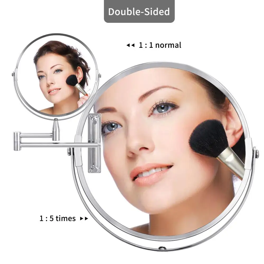 smartloc Extendable  8 inch 1X5X Magnifying Bathroom Mirror Smart Mirror Makeup  Wall Mounted Mirror Bathroom Mirror Cabinet 3
