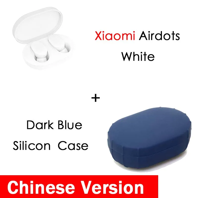 Оригинальные Xiao mi Red mi AirDots Bluetooth наушники Молодежная версия стерео mi ni Беспроводная Bluetooth 5,0 гарнитура с mi c наушниками - Цвет: CN white N D-blu