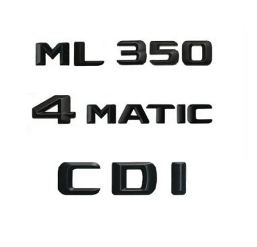 Черный 3D шрифт багажник Знак Эмблемы для Mercedes W164 W166 ML350 CDI 4matic - Цвет: Белый