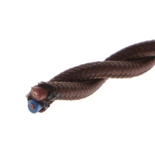 2 м 2x0,75 кофейный винтажный Ретро Плетеный тканевый светильник Электрический провод