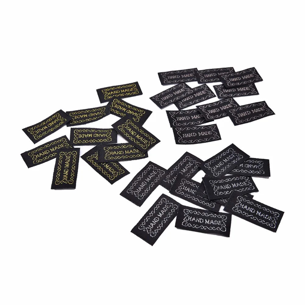 20Pcs New Handmade Letter Fabric Labels Cotton Main Labels For T-shirt Baby Lothing 3cm*1.5cm Clothing Label Sewing Accessories