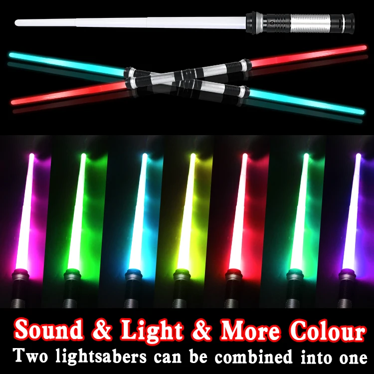 Flashing Sword Toy Lightsaber Scalable Start Wars Cosplay Sword Battery Operated Sound and light for Children Halloween Gifts
