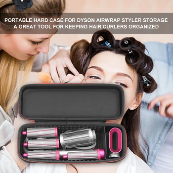 

Professional Travel Case Hard Storage Case Bag Organizer for Airwrap Styler Accessories Protection Portable Hair Curler