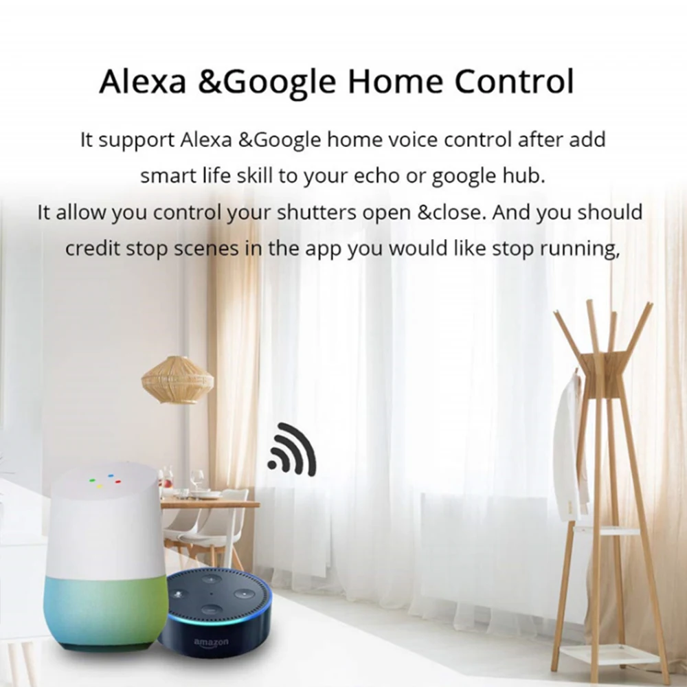 Smart House Home WiFi Curtain Switch Electrical Touch Blinds Curtain Switch Panel Wireless Intelligence Control Google Home