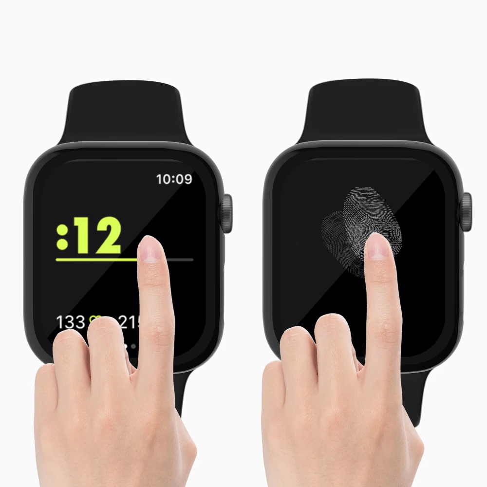Чехол для Apple Watch Series 5, 4, 3, 2, 1 шт.+ защитное закаленное стекло для iWatch 40 мм, 44 мм, 38 мм, 42 мм