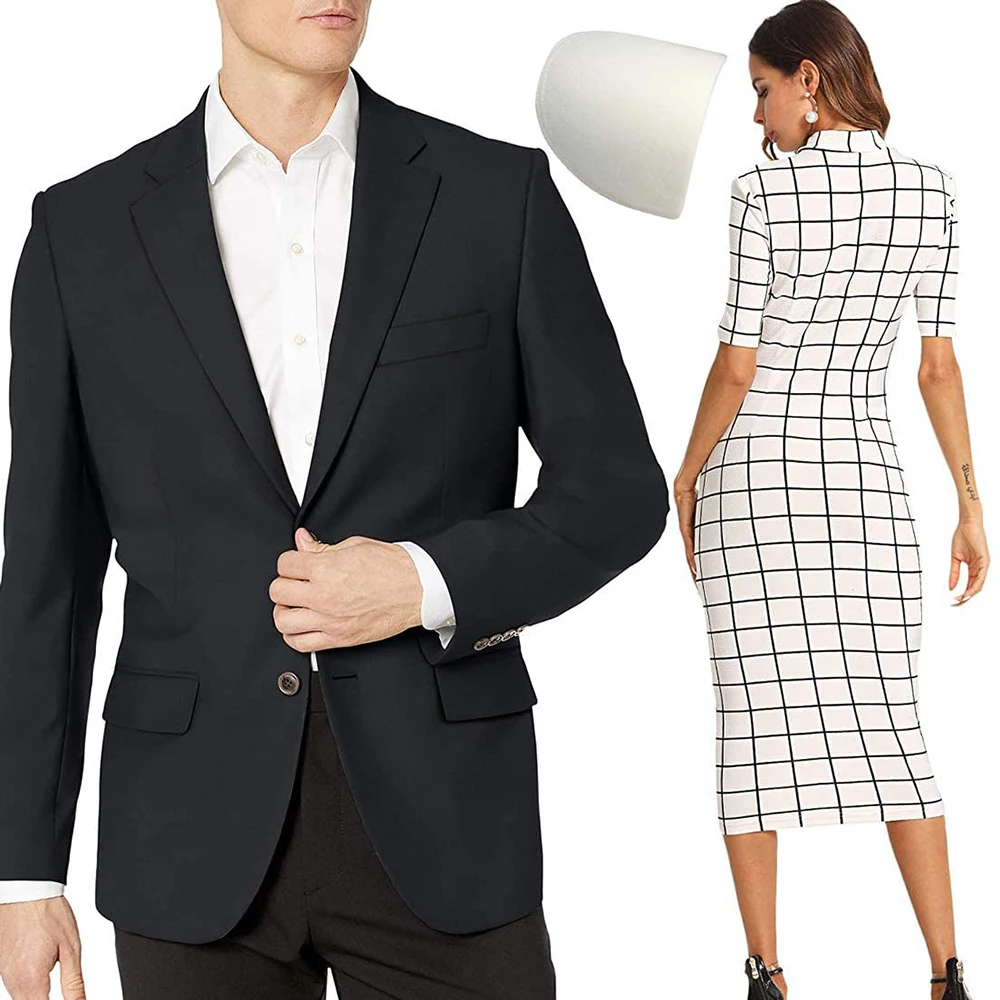 Shoulder Pads 6 Pairs Sewing Shoulder Pads Women/Men Set-in Foam Sponge Shoulder Pad Knitwear