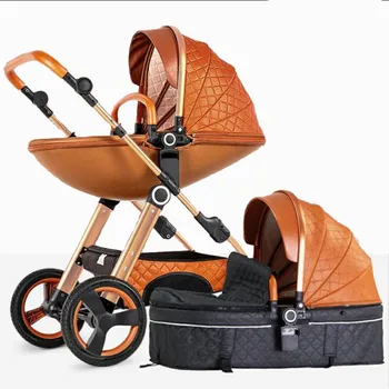 

baby stroller four wheel trolley 2 in 1 High landscape folding portable trolley two way baby stroller baby car