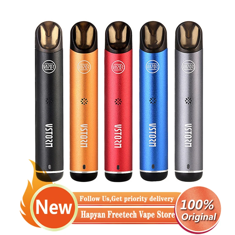 Vapor Storm-Sistema de vapeo Original, 12W, cigarrillo electrónico, 560mah, 1,6 ml, Cartucho de bobina de malla, Kit de Inicio rellenable