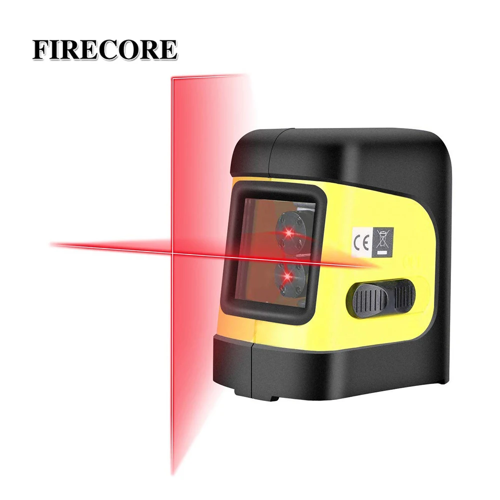 Tanie FIRECORE 2 linii czerwony zielony laser poziom samo poziomowania poziome i pionowe krzyż linia mini laser z uchwytem