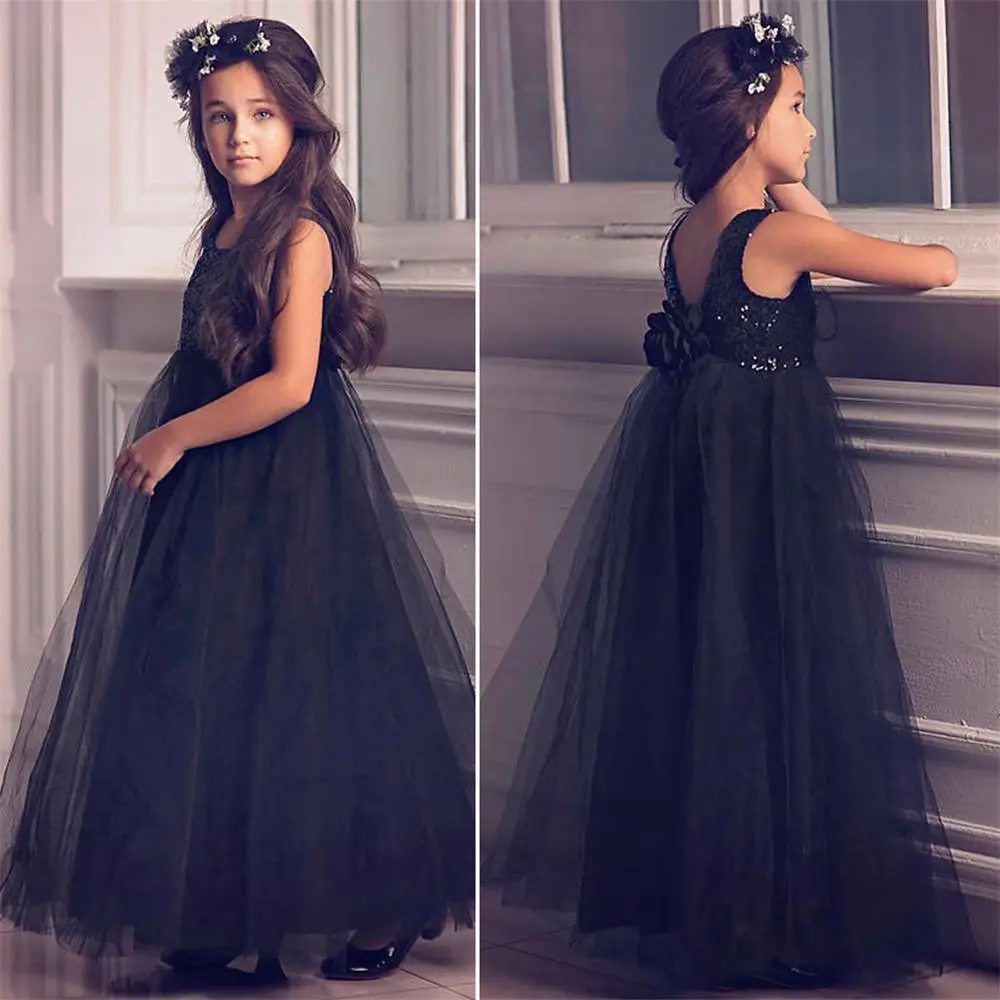 Hot8 primera comunion/Детское платье с золотыми блестками; vestido infantil festa; Длина до пола; свадебное платье для девочек; рождественское платье с цветочным узором для девочек