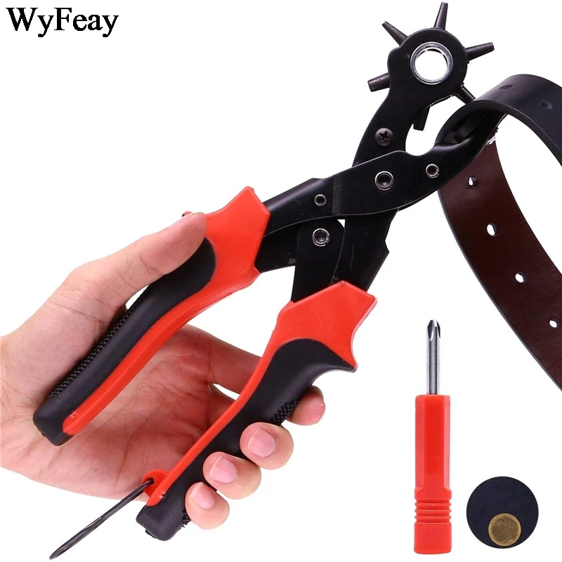 Revolving Leder Punch Zange Punch Loch Werkzeug Puncher für Gürtel Sattel Uhr Bands Strap Schuh Stoff Papier arbeits Leathercraft – Detail 10