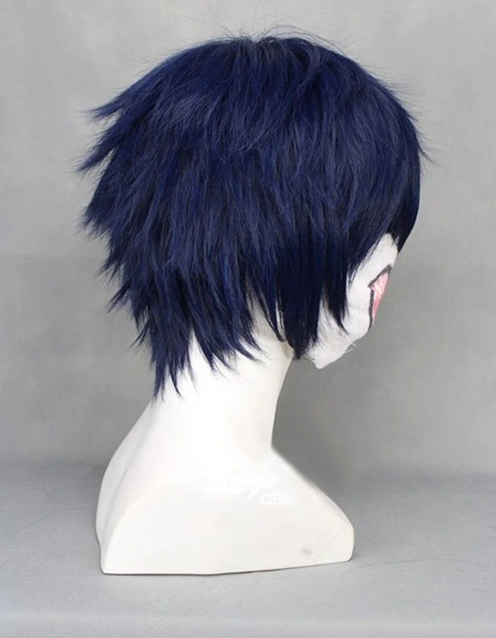 Ao no Blue Exorcist Okumura Rin Blue Короткие термостойкие волосы Perucas Косплей Костюм парик