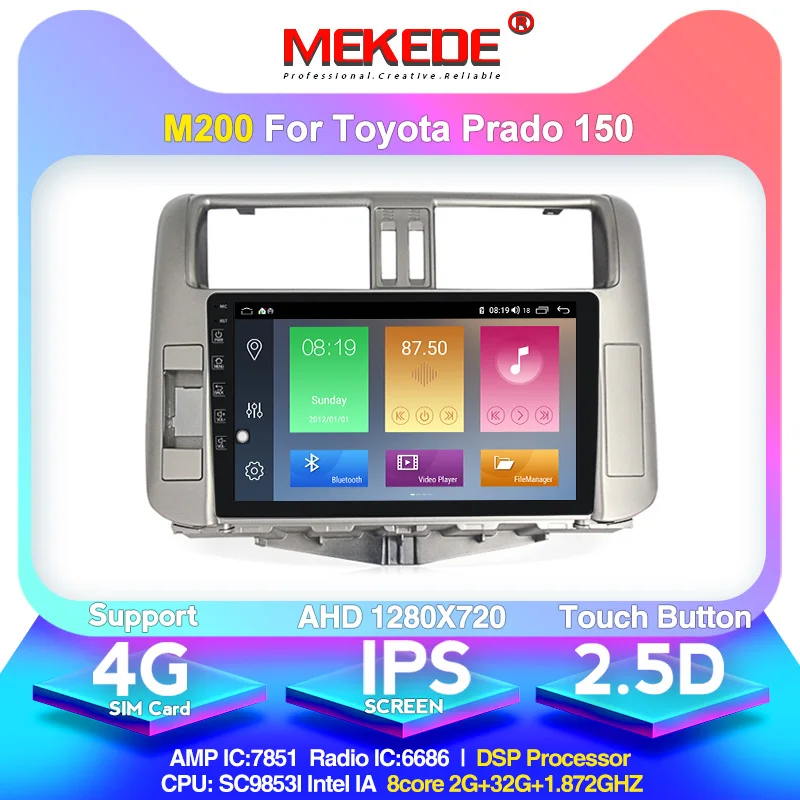 MEKEDE Android10.0 Восьмиядерный 4 Гб ram автомобильный радиоприемник для Toyota Land Cruiser Prado 150 2009-2013 Автомобильный gps РАДИО wifi кассеты - Цвет: 32G