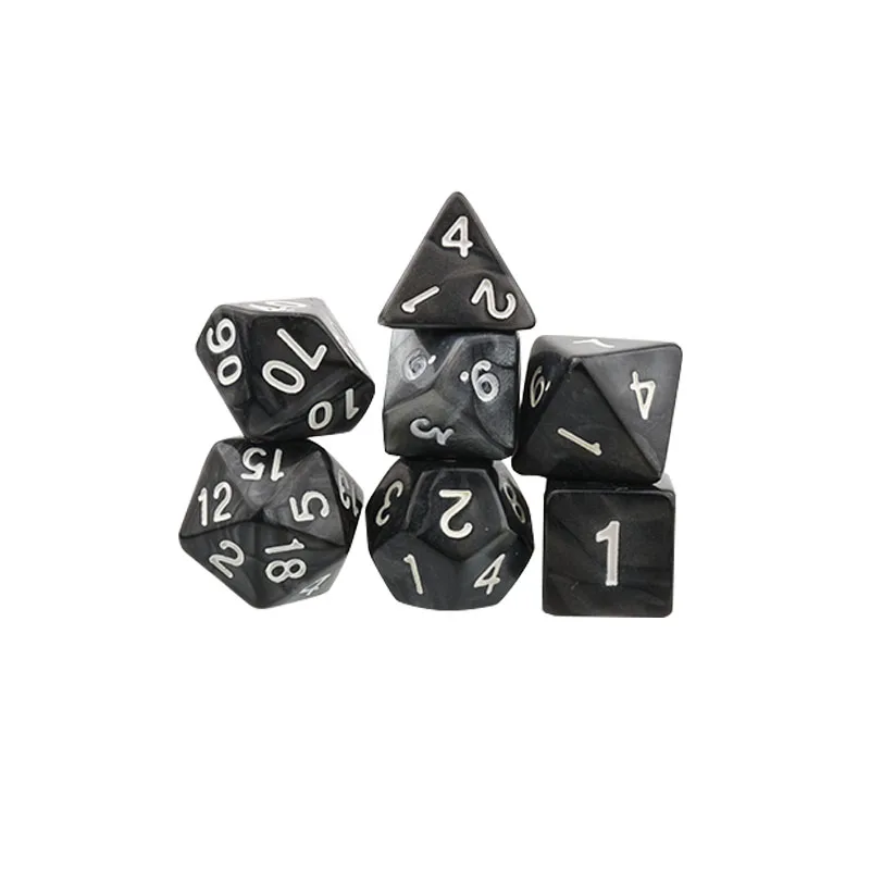7 шт./компл. кости набор D4-D20 мульти стороны Подземелья и Драконы TRPG любовь доска игры для взрослых детей лучшие подарки игральные игрушки