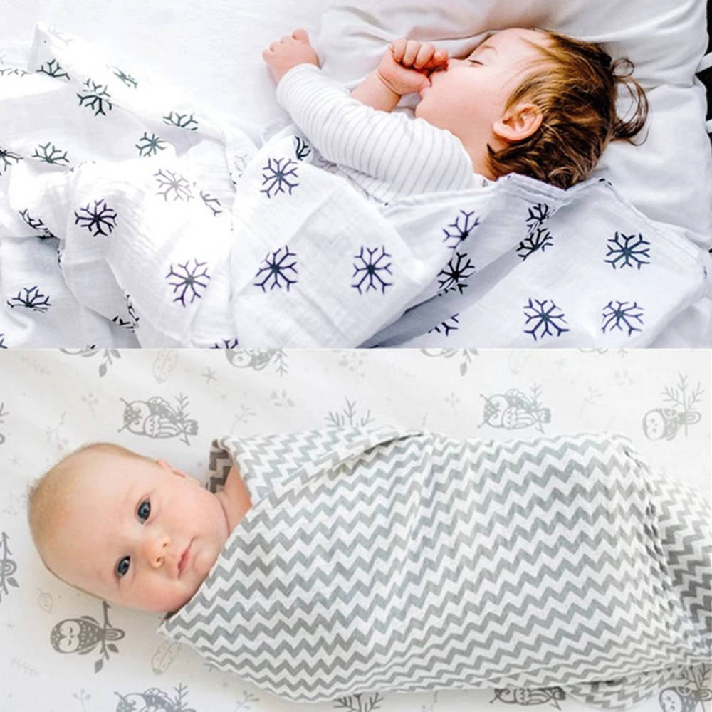

1Pc Baby Bath Towel 100% Muslin Cotton Swaddle Baby Blankets Soft Breathable Multi-use Baby Towel Newborn Infant Gauze 110X120CM