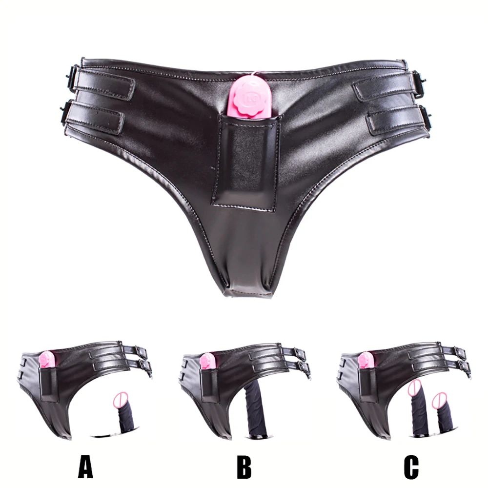 Penis Leather Pants Men And Women Self Use Masturbation Panties Vaginal Plug Anal Plug Thrusting Flirting Tool Adult Sex Toy