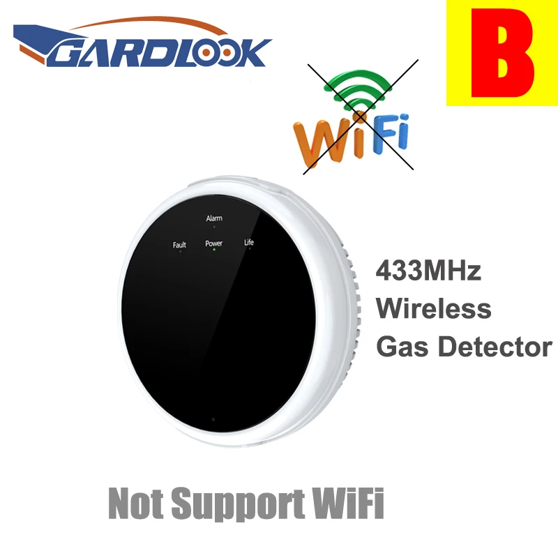 best alarm keypad GARDLOOK WiFi LPG GAS Leakage Natural Combustible Detector & 433MHz Gas Leak Sensor Alarm Optional Use For Home Security System tuya wifi sos button Alarms & Sensors