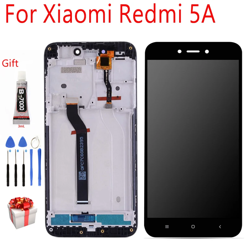 Дисплей для Xiaomi Redmi 5A lcd сенсорный экран для Redmi 5A ЖК-дисплей с рамкой 5,0 дюйма дигитайзер бесплатные инструменты