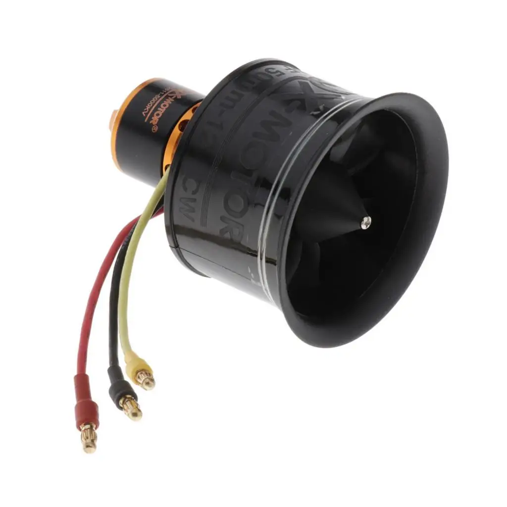 5-Blade 50mm Duct Fan Brushless Motor For RC EDF Jet AirPlane 5-Blade 50mm Duct Fan Brushless Motor For RC EDF Jet AirPlane