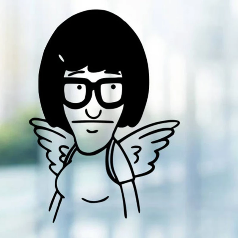 Черный/Серебряный Bobs Burgers Тина автомобиля Стикеры Креативный Дизайн Наклейка