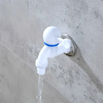 

1/2 or 3/4 Inch PP Bibcocks Plastic Thread Interface Fast on Faucet Washing Machine Tap Home Replacement