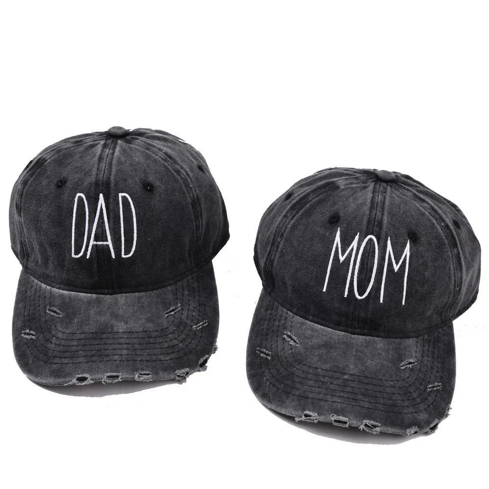 Couples Embroidery Dad Mom Baseball Caps For Men Women Fashion Black Washed Denim Snapback Cap Hip Hop Dad Hats Unisex Gorras 6